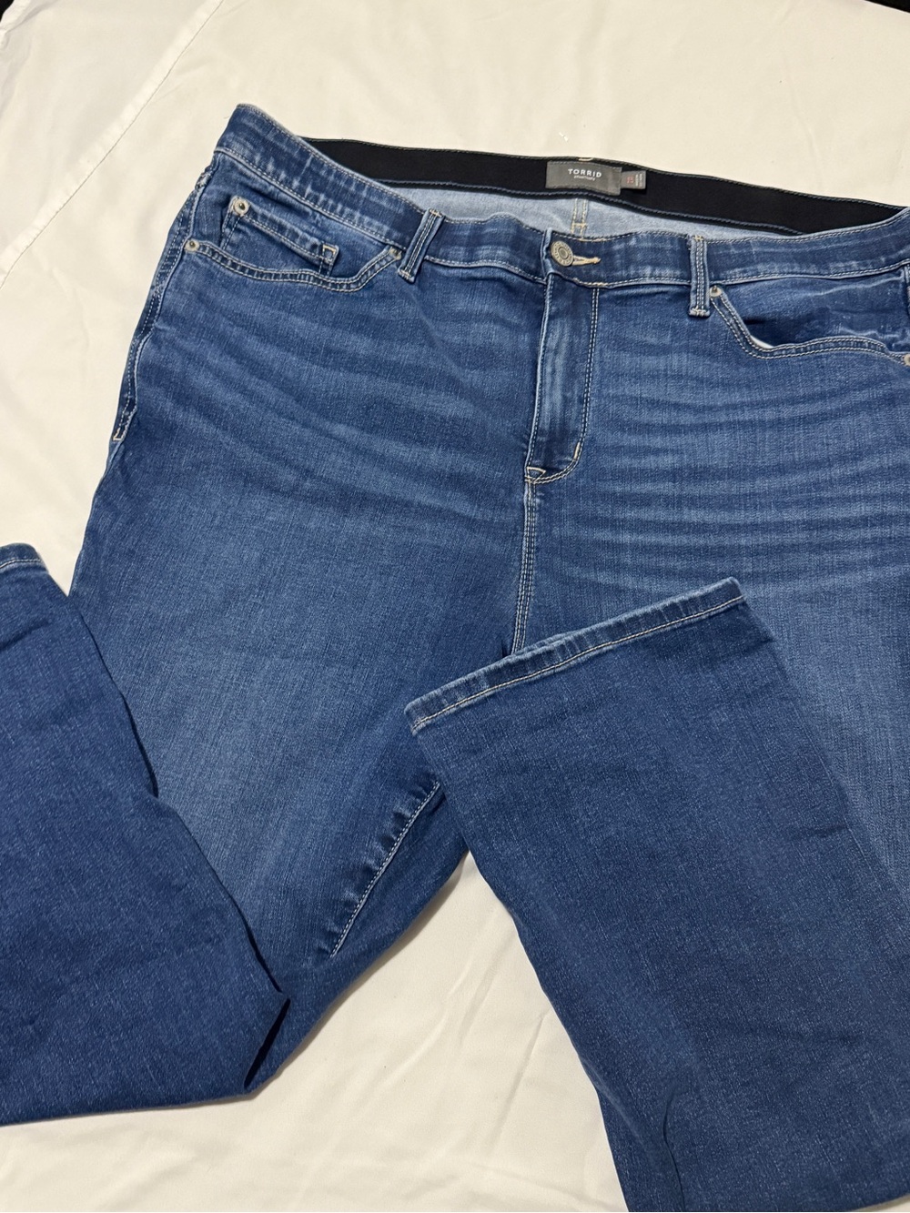 torrid Classic Straight-Leg Mid Blue Stretch Jeans
